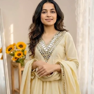 Beige Elegant Suit Set