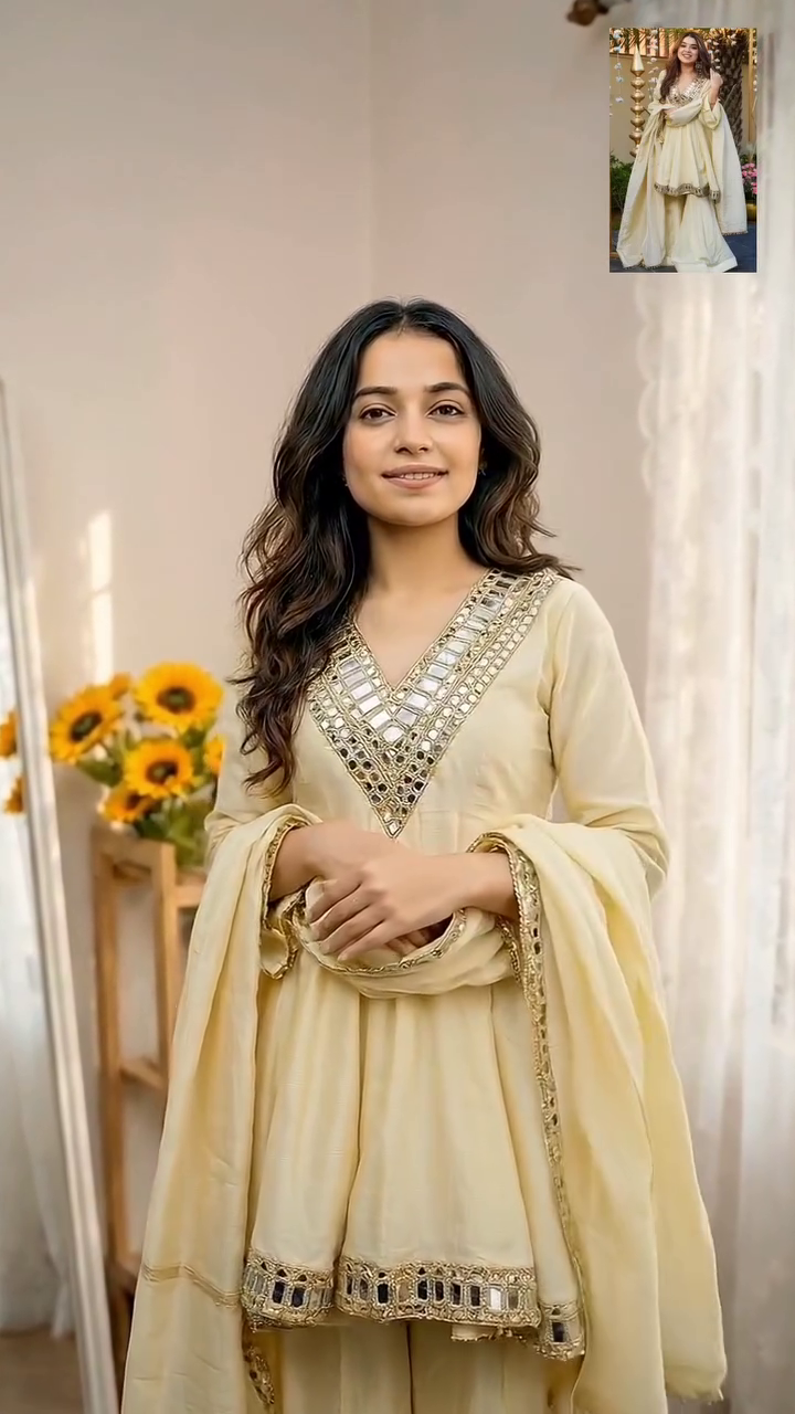 Beige Elegant Suit Set