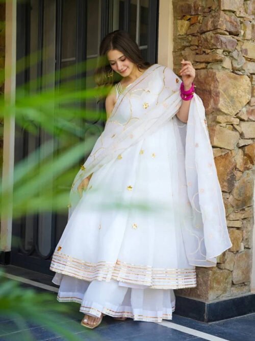 1210_4.jpg Light Ivory Soft Chiffon Kurta Set with Hand Gotta Work