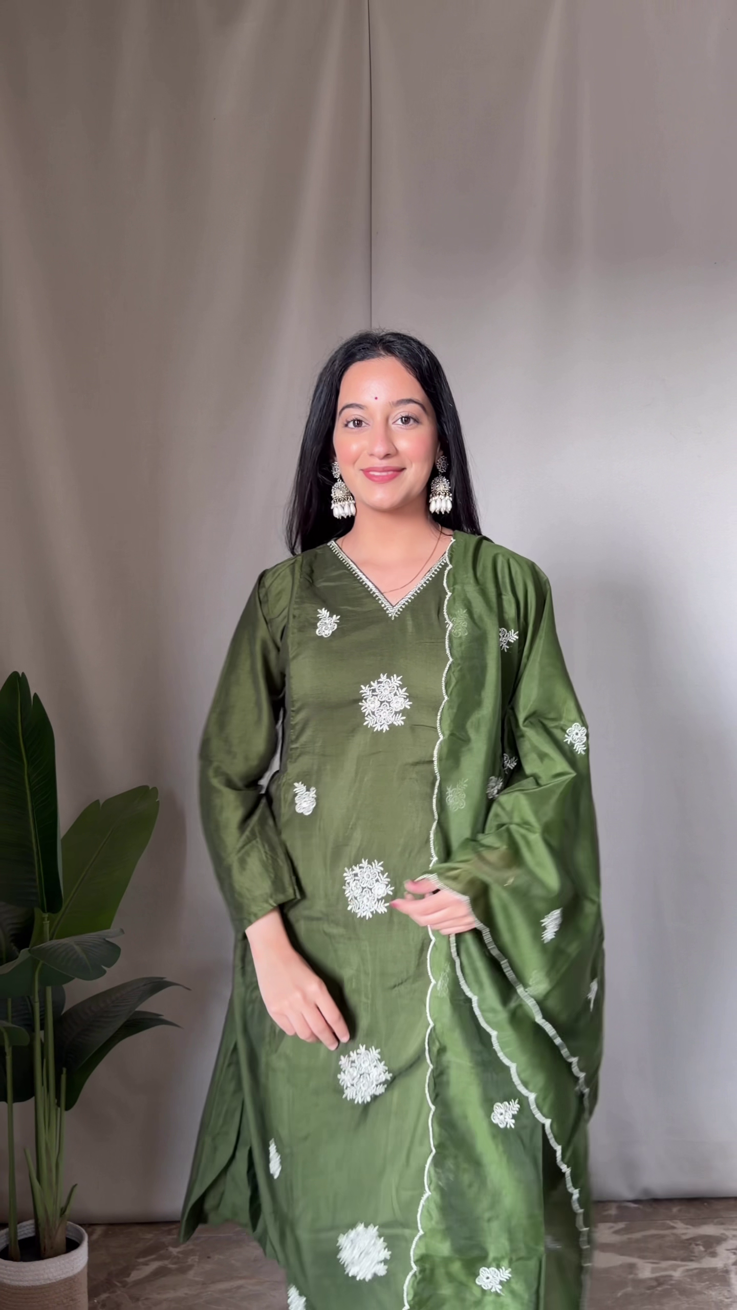 Aqua Green Heavy Embroidered Suit - Image 4