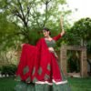 Green Color Cotton Navratri Lehenga Choli Set