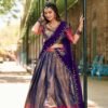2020BLUMAIN2.jpg Luxurious Blue Zari South Indian Kanjivaram Lehenga Choli