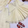 Ivory Shishmahal Cosmos Silk Palazzo Suit