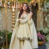 Ivory Shishmahal Cosmos Silk Palazzo Suit
