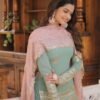 KA-1079GREEN_5.jpg Light Green Palazzo Suit with Dupatta