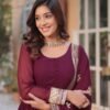 KA-1135MAROON_4.jpg Sophisticated Maroon Zari Sequins Embroidered Gown