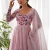 KB-261PINK_3.jpg Trendy Pink Floral Anarkali Suit Set with Dupatta - Modern & Beautiful