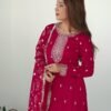 KB-276PINK_6.jpg Rani Pink Straight Fit Kurta with Dupatta Set