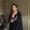 Jacket Style Black Anarkali Suit Set – Party Wear Georgette Anarkali Dress for Women