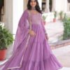 LW-9280_8.jpg Onion Color Georgette Designer Gown