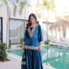 LW-9307_5.jpg Arabian Blue Ice Velvet Suit Set