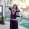 Royal Purple Ice Velvet Suit Set