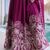 LW-9316_2.jpg Mulberry Wine Rangoli Silk Gown Set