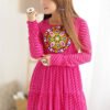 NKB-43_14.jpg Rani Pink Laheriya Print Traditional Gown