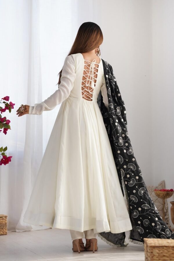 NKB-45_1.jpg Black Vichitra Silk Anarkali Suit Set