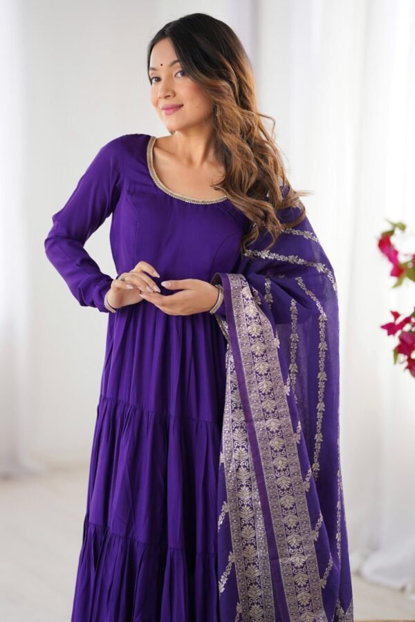 NKB-47PURPLE_3_cf8472bf-3050-4711-8988-ee8ec6d266f8.jpg Purple Roman Silk Four-Layer Anarkali Gown Set