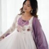 NKB-60BRINJAL_2.jpg Brinjal Color Organza Silk Anarkali Suit with Dupatta