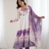 NKB-60BRINJAL_4.jpg Brinjal Color Organza Silk Anarkali Suit with Dupatta