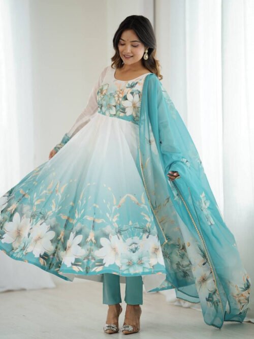 NKB-61AQUABLUE_4.jpg Aqua Blue Festival Special Anarkali Suit Set