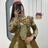 Pc-528_7.jpg Mustard Green Crop Top Lehenga with Embroidered Shrug