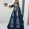 Pc-528_9.jpg Indigo Color Crop Top Lehenga with Embroidered Shrug