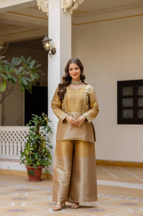Banarasi Viscose Co-Ord Set – Elegant Ethnic Fusion
