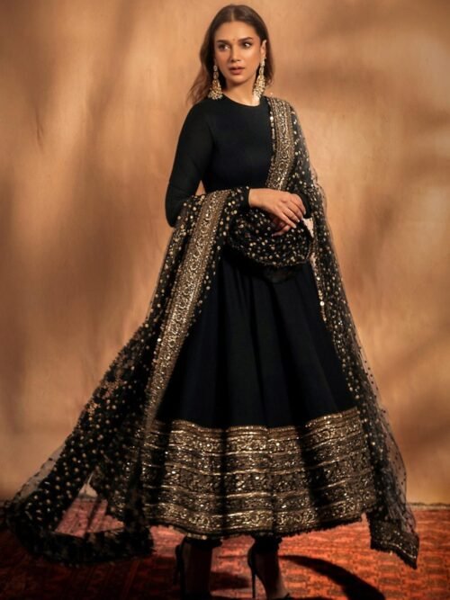 S3D-162BLACK_3.jpg Aditi Rao-Inspired Black Rayon Embroidered Anarkali Suit Set