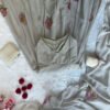 Dusty Brown Faux Georgette Handpainted Anarkali Suit
