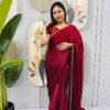 SG-239_20.jpg Arabian Red Space Silk Gown Saree with Beads Lace & Dupatta