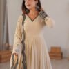 Neutral Vanilla Color Palazzo Suit