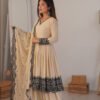 Neutral Vanilla Color Palazzo Suit