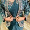 SST-1078_5_8214d6fe-2467-4f07-b374-7d87c0be7d2e.jpg Steel Blue Rangoli Silk Ready-to-Wear Saree with Embroidered Blouse, Koti