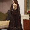 Elegant Black Embroidered Georgette Suit Set with Dupatta