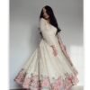 STD-167_1.jpg Off-White Vichitra Silk Gown Set