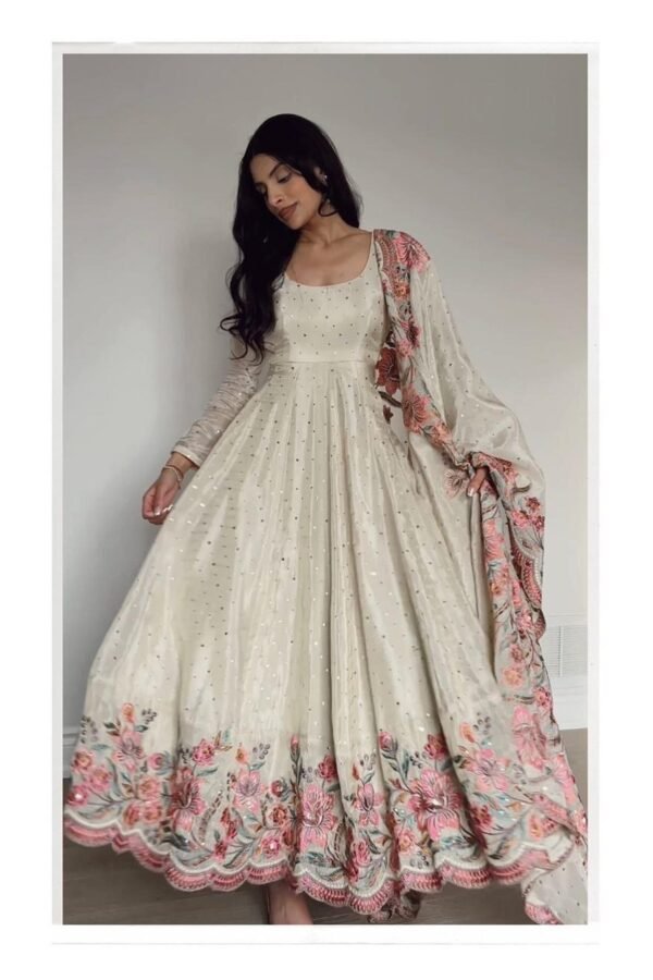 STD-167_2.jpg Off-White Vichitra Silk Gown Set