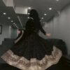 Black Sequins Work Suratikart Anarkali Suit Set