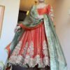 TD-6095_1.jpg Orange Wedding Wear Anarkali Suit Set