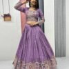 Tapi-245ONION_2.jpg Mauve Embroidered Vichitra Silk Lehenga Choli