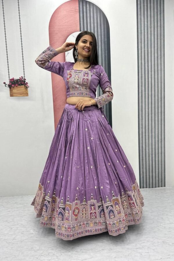 Tapi-245ONION_2.jpg Mauve Embroidered Vichitra Silk Lehenga Choli