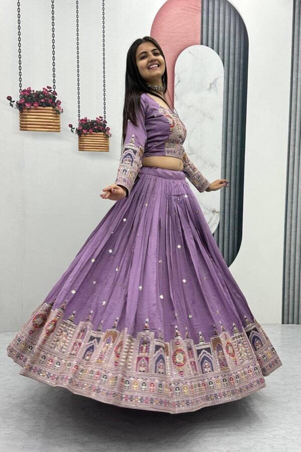 Tapi-245ONION_3.jpg Mauve Embroidered Vichitra Silk Lehenga Choli