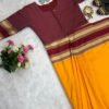 Orange Color Zip & Go Saree