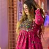 Ruby Pink Designer Rayon Navratri Kurti