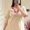 Festival Special Off White Khadi Cotton Co-Ord Set
