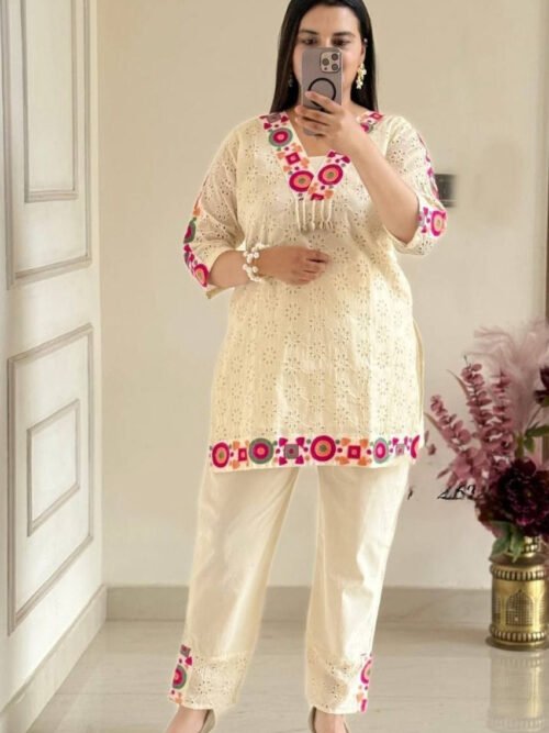 ZSR-3137_2.jpg Festival Special Off White Khadi Cotton Co-Ord Set