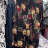 Women Cream Base Red Rose Floral Printed Long Shirt