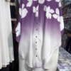 Women Ombre Floral Print Button-Down Shirt